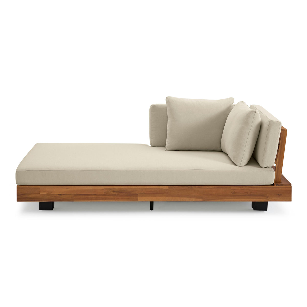 Lubek 69.25" Outdoor Low Left Chaise Lounge - Dravite Ivory