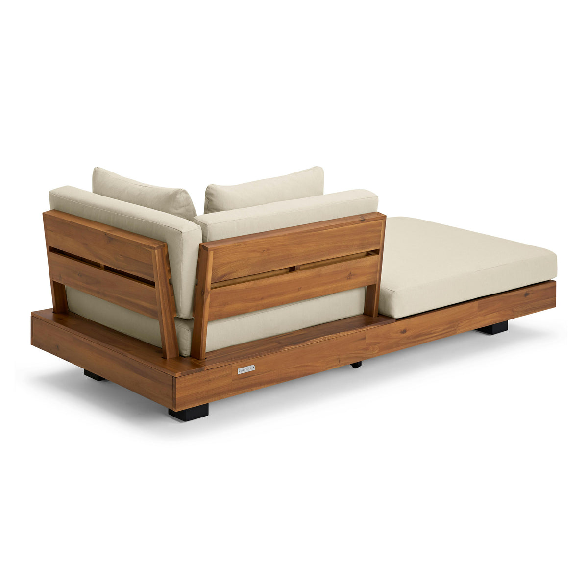 Lubek 69.25" Outdoor Low Left Chaise Lounge - Dravite Ivory