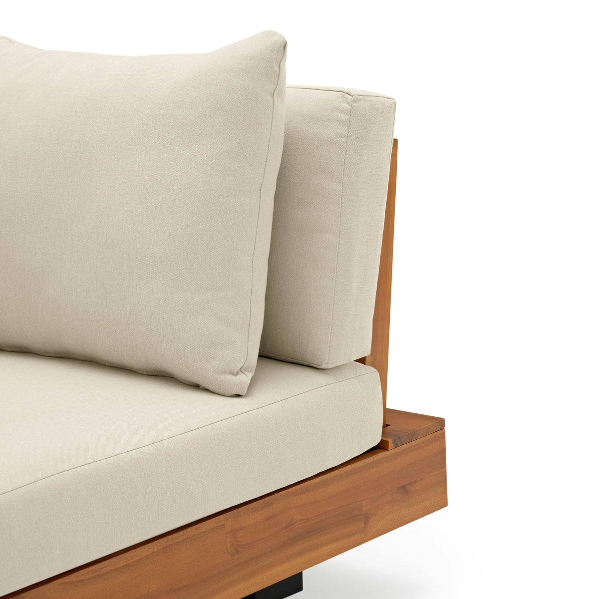 Lubek 69.25" Outdoor Low Left Chaise Lounge - Dravite Ivory