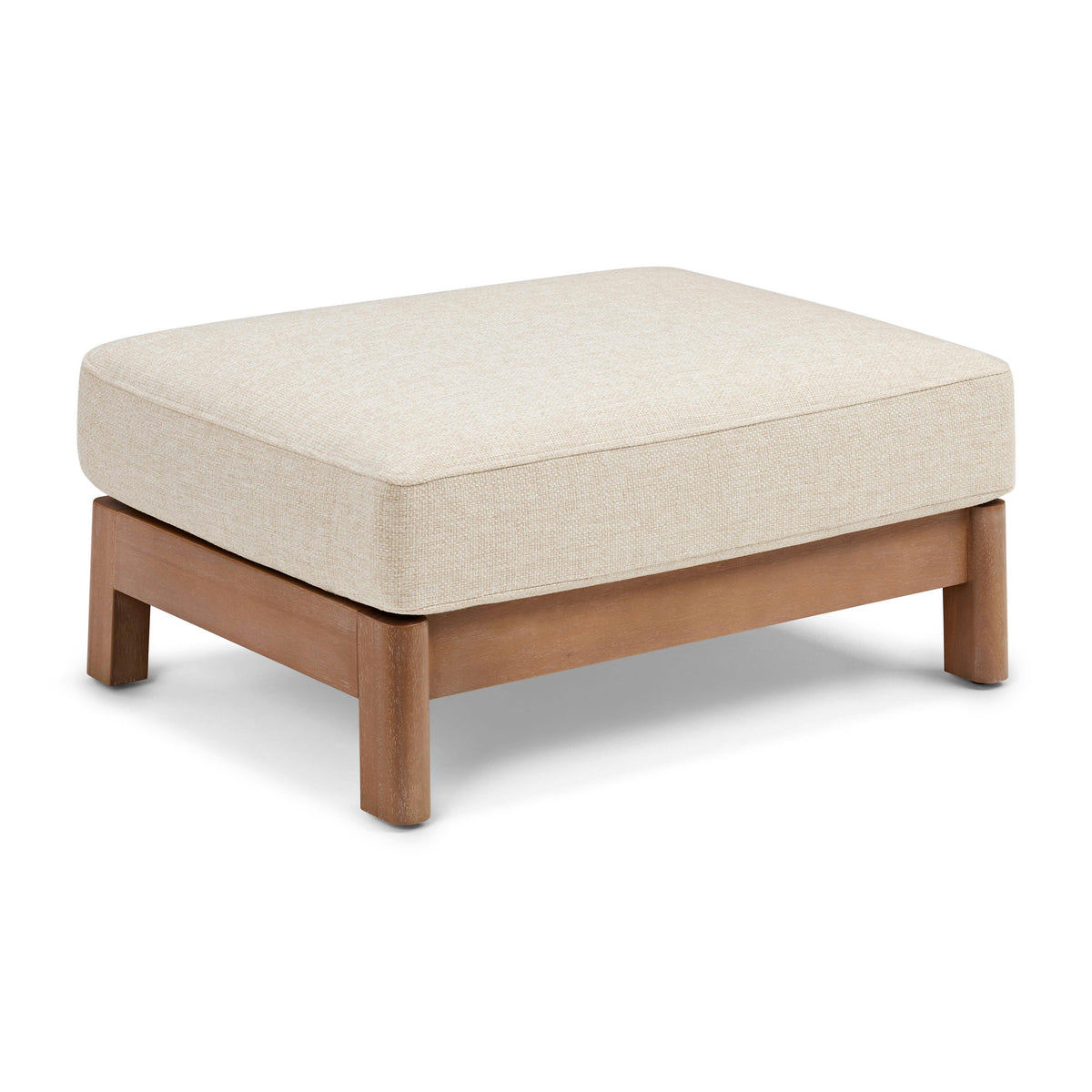 Elise 31" Outdoor Ottoman - Basket Beige