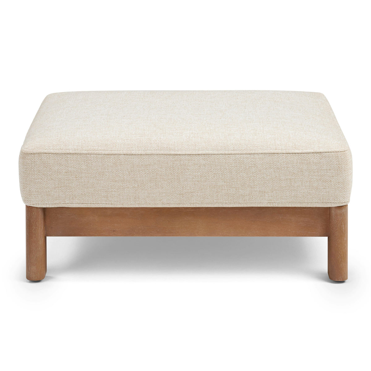 Elise 31" Outdoor Ottoman - Basket Beige