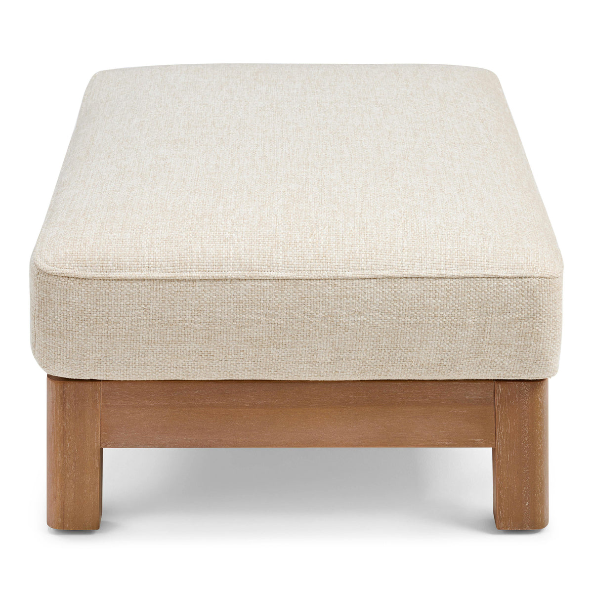 Elise 31" Outdoor Ottoman - Basket Beige
