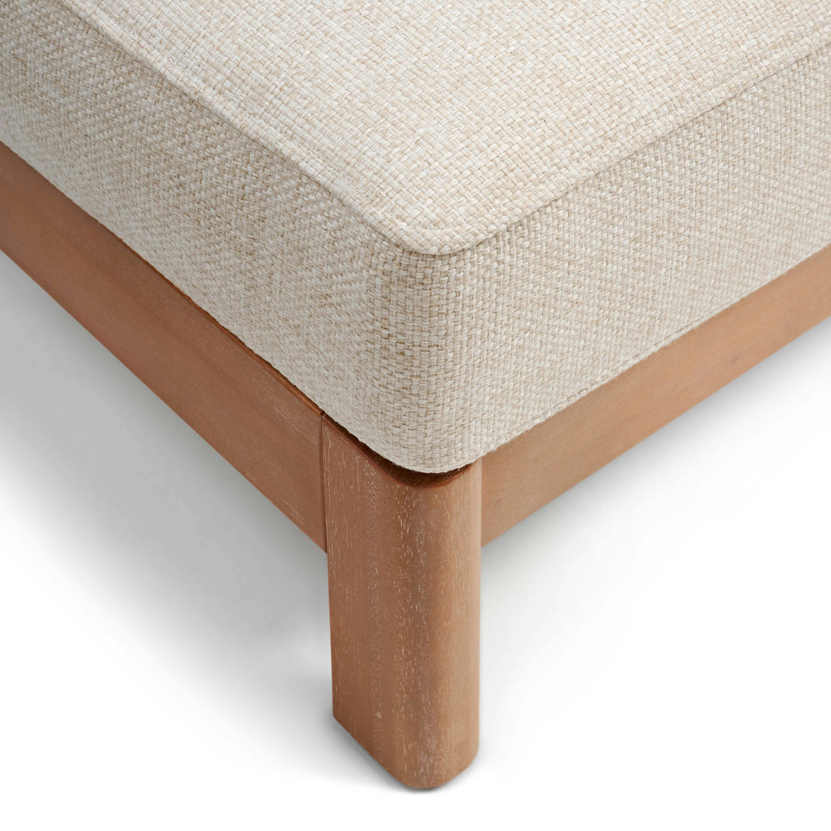 Elise 31" Outdoor Ottoman - Basket Beige