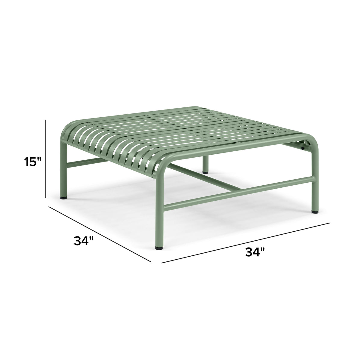 Sarek 34" Outdoor Coffee Table - Khaki Green