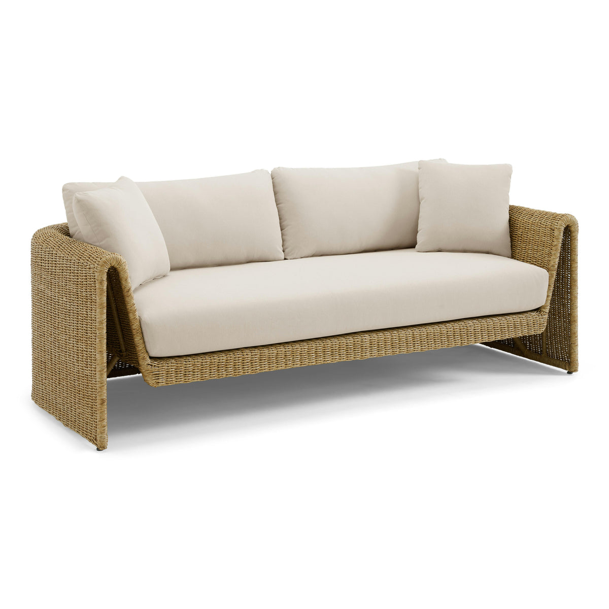 Willa 80" Outdoor Wicker Sofa - Dravite Ivory