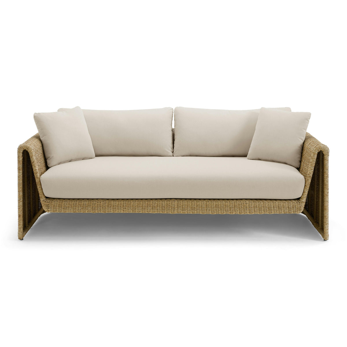 Willa 80" Outdoor Wicker Sofa - Dravite Ivory