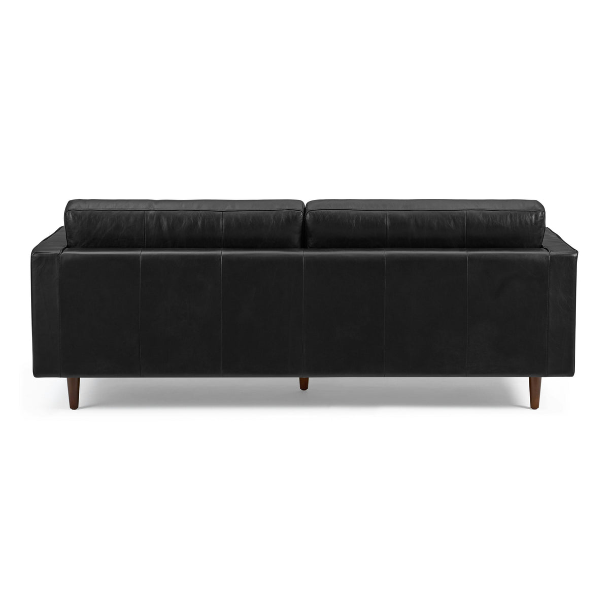 Sven 88" Tufted Leather Sofa - Oxford Black
