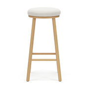 Nurmi Counter Stool - White Oak and Ivory Wool Bouclé