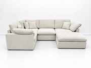 Nest | Cream | Corner Sectional | 4pc Corner + Ottoman