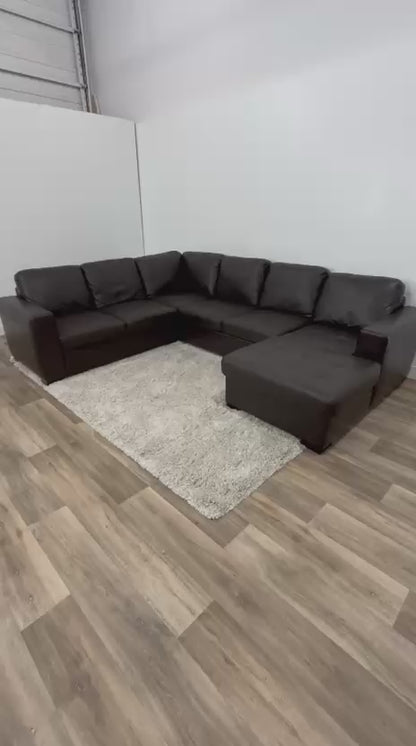 The Brick Legend Leather Sleeper Sectional Sofa