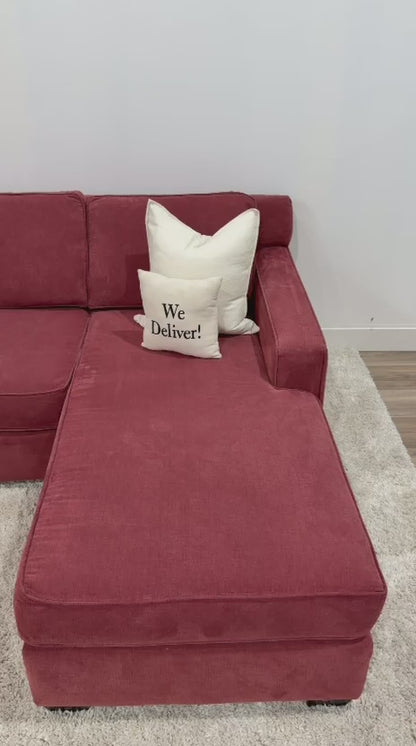 Red Reversible Sectional Sofa