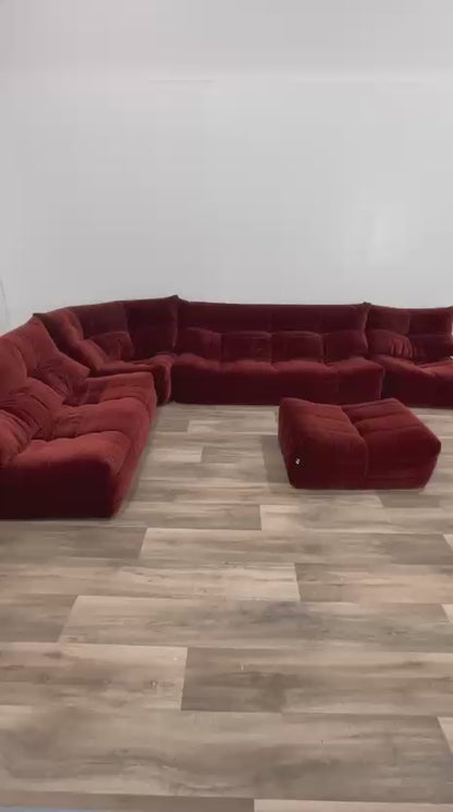R.S Furniture Inc modular velvet sofa